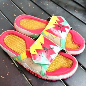 Nike Air Jordans Hydro 7 Retro Mens Slides. Sandals. Adjustable Gel Colorful